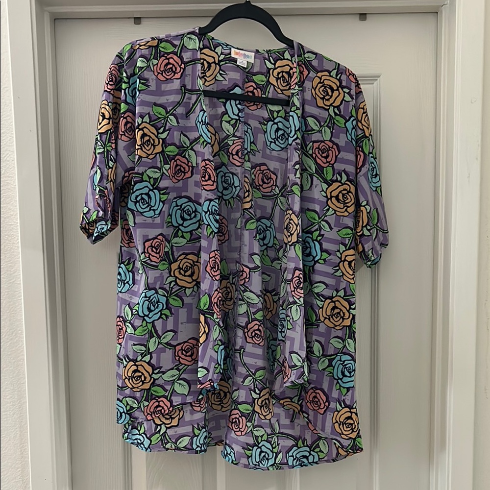 LuLaRoe Purple Floral Kimono
